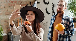 couple taking selfie