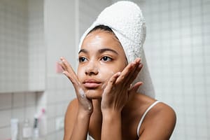 washing face